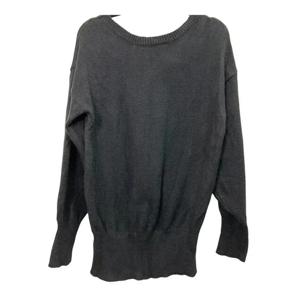 Oversized Sweaters Winter Open Back Pullover Black Chunky Sweater Women’s Size S - Picture 1 of 5